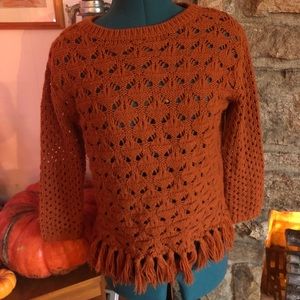 Burnt orange sweater